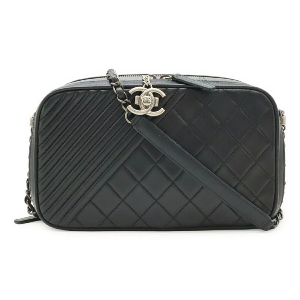 Chanel Boy Camera Bag Leather Black
